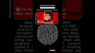 Did You Know Why Muammar Gaddafi Was Killed?