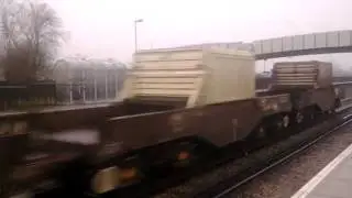 DRS Nuclear flask train spotted at Grove park (London) and Sevenoaks, filmed at Headcorn, Kent.