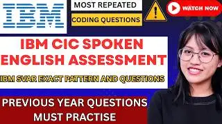 IBM CIC English Assessment Out | IBM English Spoken Language | Test Pattern | IBM SVAR 2026 Hiring