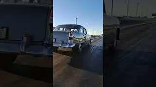 Beautiful turbo Tri 5 Chevy drag race car