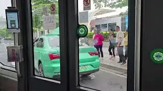 No Driver Bus In China - Autonomous Bus Guangzhou Canton Tower Full Ride