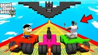 SHINCHAN AND FRANKLIN TRIED THE IMPOSSIBLE TRIPLE SPEED BOOSTER CORRIDOR PARKOUR CHALLENGE GTA 5