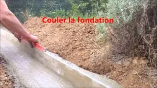 Faire une fondation pour un petit mur Ma&ccedil;onnerie Martinez