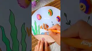 Easy aquarium art for kids | Stone fish craft idea#diy#craft#viralvideo