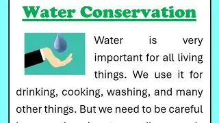 Water Conservation Essay writing or Speech in English 220 Words, Smile Please World
