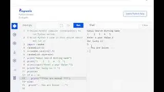Python coding for the Biting game offline