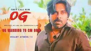 OG - OG Warning to CM BGM 🔥 | Original Quality Audio | Pawan Kalyan | Thaman S | Sujeeth | 4k BGM