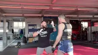 Training at langka muay thai Belfast