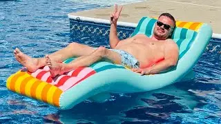 Chaise Lounge Inflatable Pool Floatie unboxing