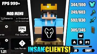 Top 5 INSANE Clients for MCPE 😱🔥 | FPS Boost + Smooth Gameplay