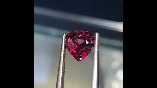 Natural 1.54ct Rhodolite Garnet Heart Shape Small Chipped Obral