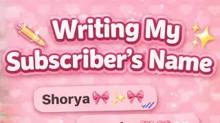 life_with_megha_sharma is live writing my subscriber name 💞  art and craft painting