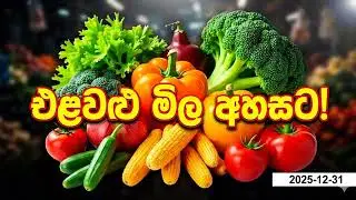 එලවලු මිල අහසට 2025 12 31 vegitable price Dabulla market