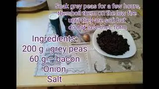 Grey peas with bacon