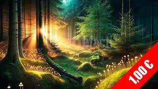 Magical Woodland with Sunbeams & Mushrooms &mdash; HD Fantasy Stock Footage