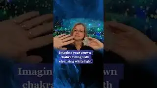 Reiki to unblock crown chakra. Asmr quartz crystal healing #shorts