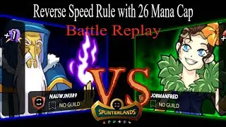 Splinterlands - Using Earth Splinter for Reverse Speed Rule - Battle Replay.