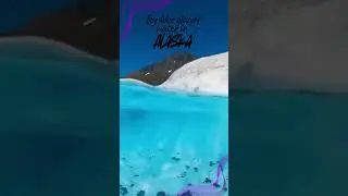 Icy blue glacier water in Alaska