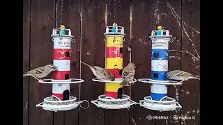 V&ouml;gel am Futterturm