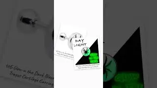 16G Glow in the Dark Black Widow Spider Tragus Cartilage Earring by Onyx O