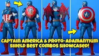 NEW &ldquo;CAPTAIN AMERICA&rdquo; SKIN & SHIELD BACK BLING BEST COMBOS! Fortnite BR (CAPTAIN AMERICA COMBOS)