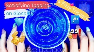 ASMR LIGHTBOX- Satisfying Binaural Tapping on Glass & Fizzy Sounds. -NO TALKING
