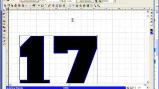 OOBling Pro - Rhinestoned number with outline
