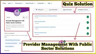 Provider Management with Public Sector Solutions | Salesforce Trailhead | Quiz Solution