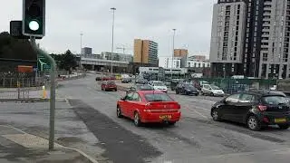 Junction Trinity Way with Water St, Manchester M3