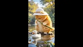 Orange Cat Save Tiger Son #meow #cats #ytshorts