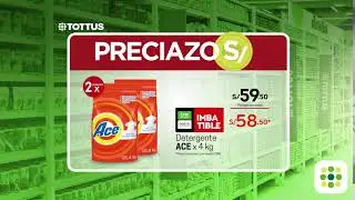 &iexcl;Aprovecha los #Preciazos de Tottus! &iexcl;Dos detergentes ACE x 4 kg a S/ 58.50!