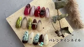 バレンタインネイル🍫ハートホログラム❤️