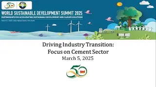 Thematic Track: Driving Industry Transition: Focus on Cement Sector