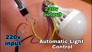 Automatic light control using only TRIAC and LDR , without battery and Transfirmer #RC Invention