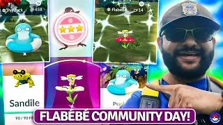 Flab&eacute;b&eacute; Community Day Petalled in Shinies in Rainy Chichester!