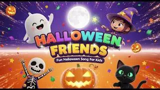 Halloween Friends 🎃 Spooky Halloween Song for Kids | Ghosts, Witches & Monsters Fun Dance Party