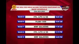 MRF MMSC fmsci Indian National Car Racing Championship 2023 Day 2 Round 1