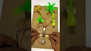 Multiple Fan Rotating Using DC Motor & Magnet 🧲 #shorts #youtubeshorts #dcmotor