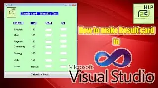 07-VB.net Result Card on VB | student #Marksheet in #vb.net | How to calculate % | S. Muhammad Adnan