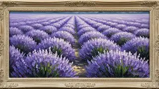 Frame TV Art: Endless Lavender Fields in Serene Harmony | 4K Ambient Art