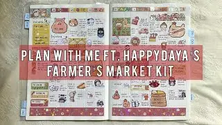 Fall / Autumn Themed Plan With Me ft. HappyDaya&rsquo;s Farmer&rsquo;s Market Kit | Hobonichi Cousin Avec