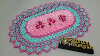 🎬 TAPETE DEGRADE MODIFICADO COM FIO PELUDINHO. 🥰 PASSO A PASSO. ❤️ #crochet