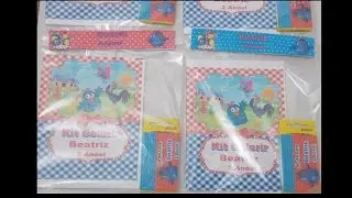 Kit colorir Para lembrancinhas-Galinha Pintadinha