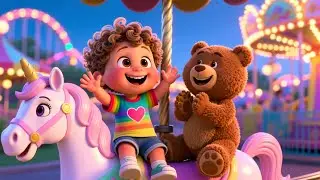 Pony Ride With Baby Bear 🐻🐴 Fun Adventure Song for Kids | Toddlers Play & Learn Joy