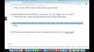 Does the BuddyForms edit form page have a link, that I can slap on the generated post?​