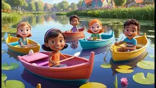 Eight Little Toy Boats Float Float Float | 🚤 Bathtub Counting Song & Water Play Rhymes