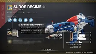 HOW TO GET SUROS REGIME CATALYST - DESTINY 2