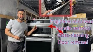 How to replace Frigidaire microwave door handle|5304534842|GCWM3067AD| retightening microwave handle