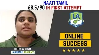 Hirthanu | 68.5/90 in NAATI CCL Tamil Online Success |  Language Academy PTE NAATI & IELTS Experts
