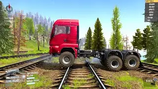 Грузовики против железной дороги &mdash; ежедневный игровой процесс 20 (короткое видео) #mudrunner #bea...